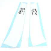 White Bonnet Stripes - Black Signature