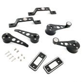 Cooper Alloy Billet Door Furniture Kit - Black