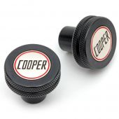 Cooper Knurled & Badged Seat Tilt Knobs - Black