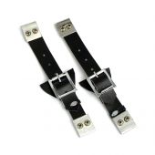 Mini bonnet straps in leather 