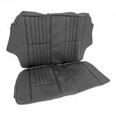 Black - Rear Seat Cover - Leather Faced - Vertical Flute - Mini 96-00