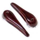 Burr Walnut Door Opener Handles pair 