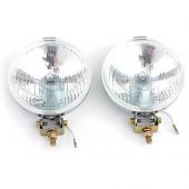 S6078 Chrome Wipac Fog Lamps with Protective Covers. Perfect for Classic Minis.