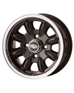 5.5 x 12 Superlight Wheel - Black/Polished Rim