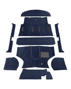 Navy Blue Concours Carpet Set - Tailored for 1960s Cooper models and post-1973 Mini Saloons. Impeccable quality with bound edges for a sophisticated finish.