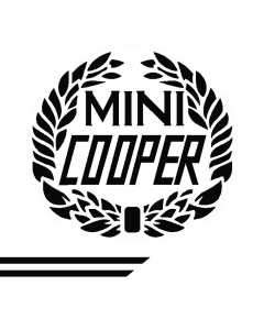 John Cooper Styling Kit - Laurels & Side Stripes - Black