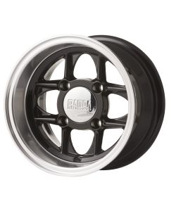 6 x 10 Mamba Wheel - Black/Polished rim