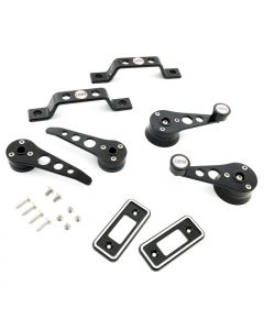Cooper Alloy Billet Door Furniture Kit - Black