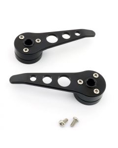 Cooper alloy billet door openers - black for Classic Mini