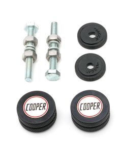Cooper Knurled & Badged Grille Buttons - Black
