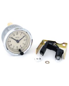 SMICA1100-03C Smiths Classic 12 hour analogue clock, 52mm gauge with magnolia face and chrome bezel.
