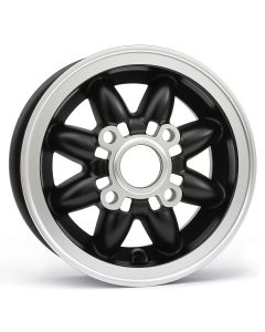 Rose Petal Alloy Wheel - Matt Black with Machined face 4.75 x10"
