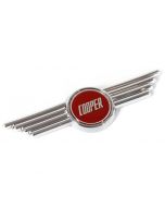 MCPXS.WCB-R Mini Cooper Winged Badge Red