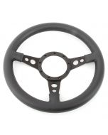 13" Moto-Lita Dished Black Leather Steering Wheel with Black Spokes for Classic Mini