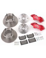 Paddy Hopkirk 12" to 10" 4 pot Alloy Caliper Brake Conversion Road Kit - Red