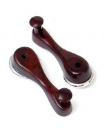 Burr Walnut Window Winder Handles pair 