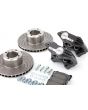 Cooper Car Company 7.9" Vented 4 pot Black Alloy Caliper Brake Conversion Road Kit 