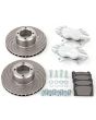 Silver Cooper 7.9" Vented 4 pot Alloy Caliper Brake Conversion Kit 