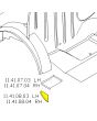 MCR11.41.08.04 RH filler segment for the rear wheel arch closing panel, inside the rear companion box.