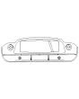 MCR51.18.00.00 Mini Cooper S Mk1, '63-'64, front panel assembly with full skirt and diagonal stiffener for oil cooler fitment.