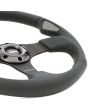 Momo Jet Steering Wheel for Classic Mini - 350mm in Black - leather detail