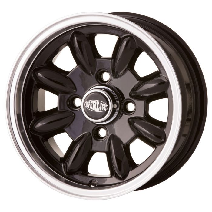 5.5 x 12 Superlight Wheel - Black/Polished Rim