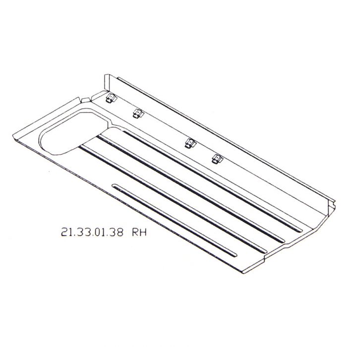 MCR21.33.01.38 RH Floor Panel Complete with Inner/Outer Sill Mini Traveller Mk1-3
