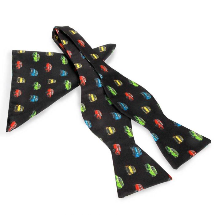 Self-Tie Bow Tie and Pocket Square Combo in Classic Mini Design