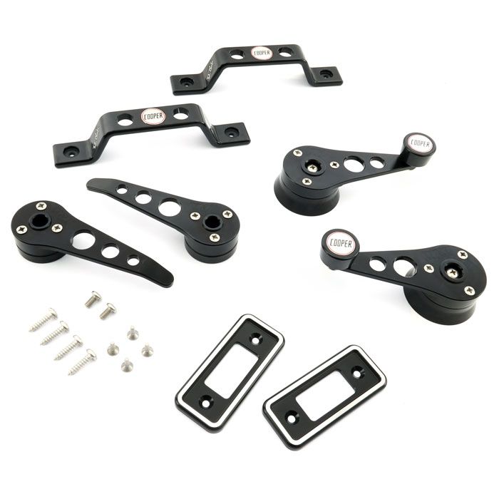 Cooper Billet Alloy Door Handle Set in Black 
