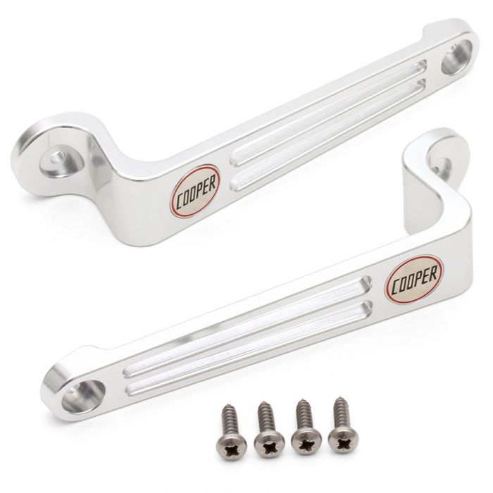 Classic Mini Cooper Alloy Billet Angle Design Door Pull - Silver
