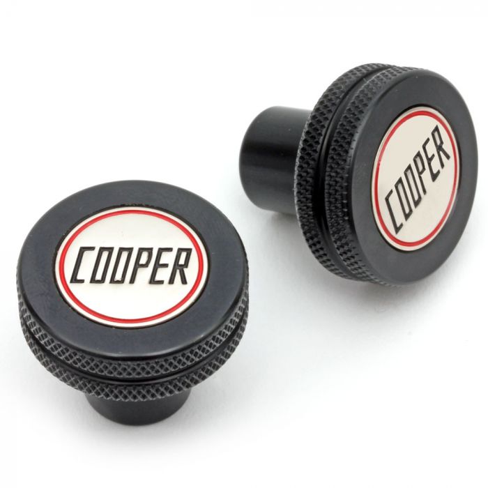 Cooper Knurled & Badged Seat Tilt Knobs - Black