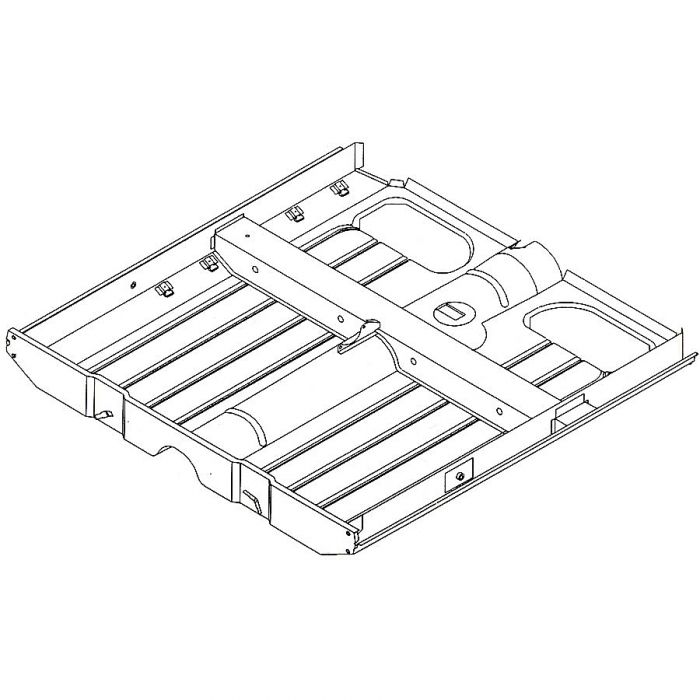 MCR11.33.00.00 Complete floor assembly, round shaped tunnel, Mini Mk1 models.