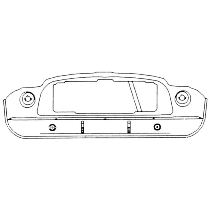 MCR51.18.00.00 Mini Cooper S Mk1, '63-'64, front panel assembly with full skirt and diagonal stiffener for oil cooler fitment.
