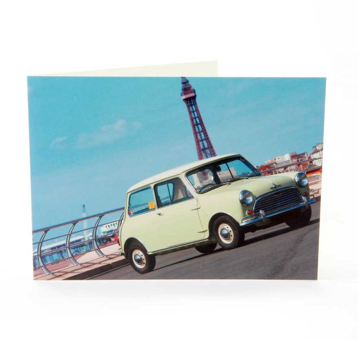 Greetings card featuring a 1970 MK1 Morris Mini Cooper S 