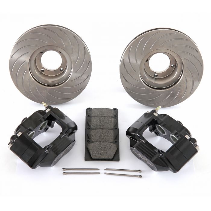 Mini 4 pot black alloy caliper brake kit