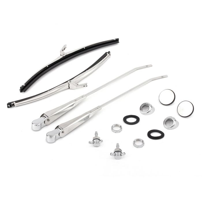 Mini windscreen wiper kit in stainless steel