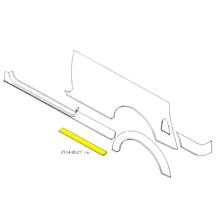 MCR21.14.00.27 LH Wheelarch to Door Lower Repair - Mini Traveller, Van & Pick-Up