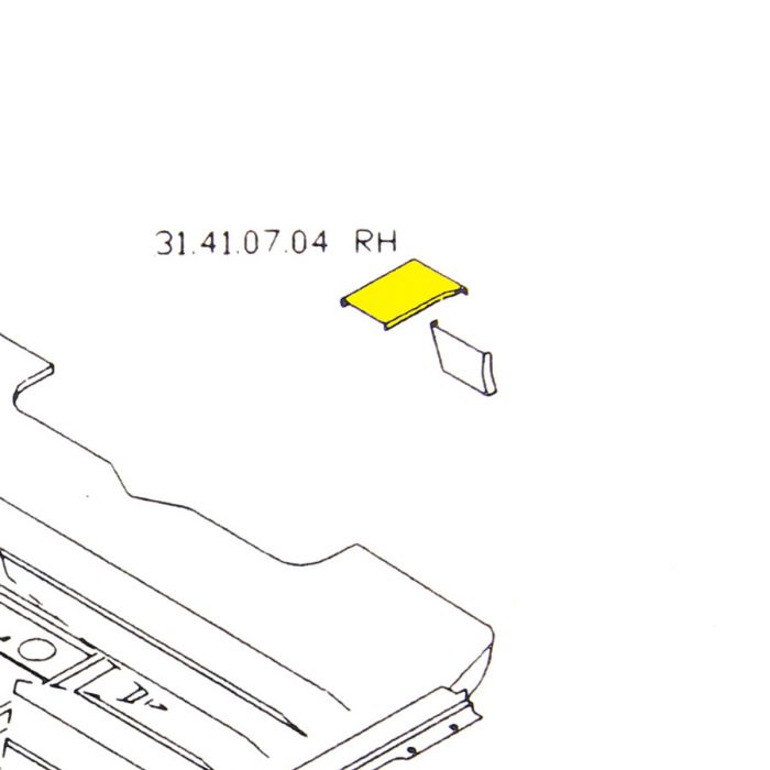 MCR31.41.07.04 RH Closing Panel - Rear Subframe Mini Van & Pick-up