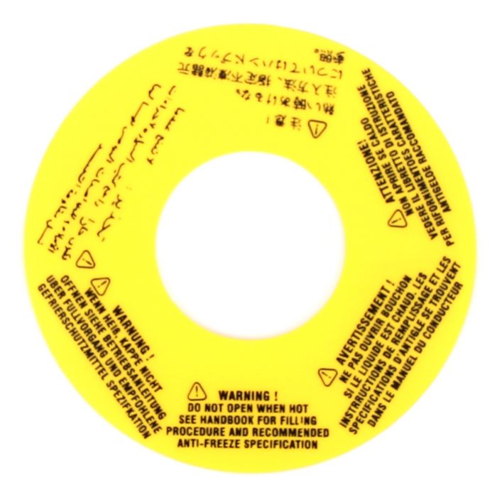 MPI Coolant Tank Warning Label - Cooper 