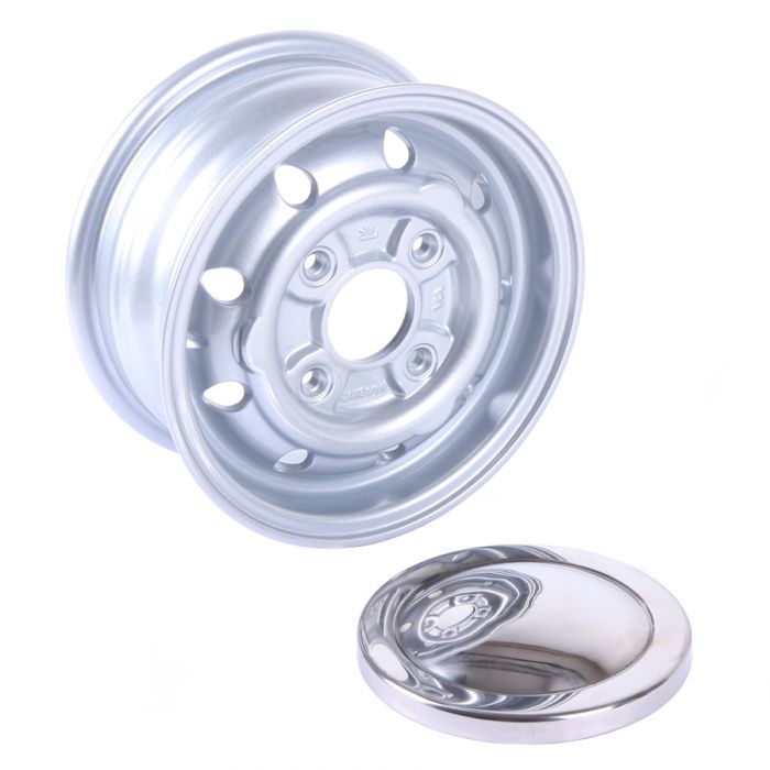 4.5" x 10" Mini Cooper S replica alloy wheel finished in silver