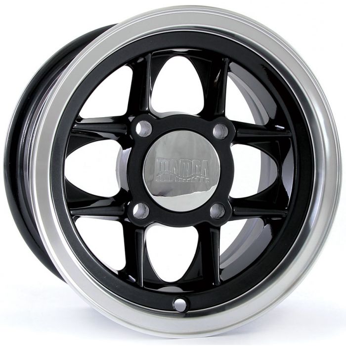 5 x 10 Mamba Alloy Wheel - Black with Polished Rim