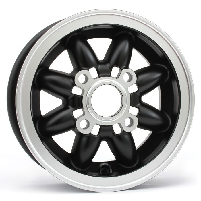 Rose Petal Alloy Wheel - Matt Black with Machined face 4.75 x10"