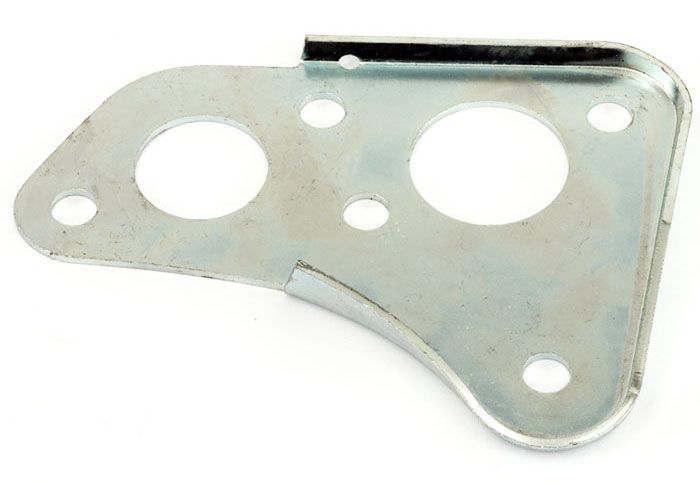 Mini 1989 brake servo type brake master cylinder and engine steady bar mounting plate.
