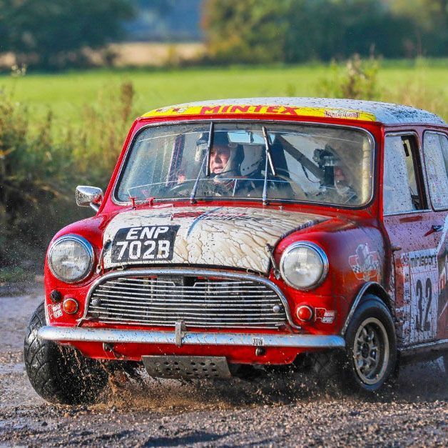 Aaron Smith, racing at Zandvoort in a Mini sport sponsered Miglia